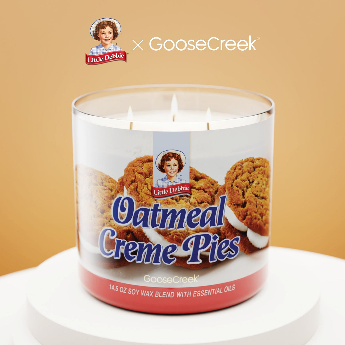 Oatmeal Creme Pies Little Debbie 3-Wick Candle