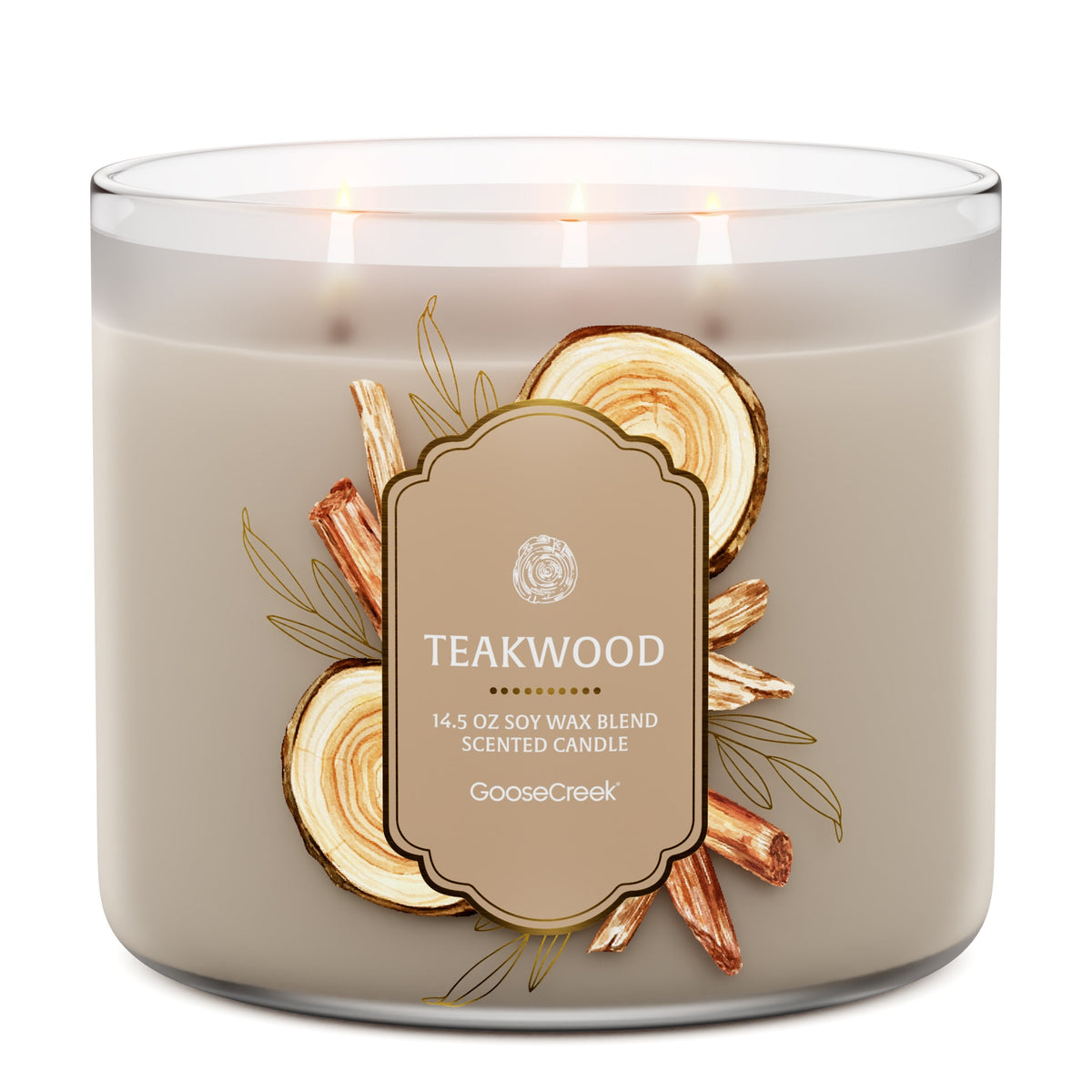 Teakwood 3-Wick Candle